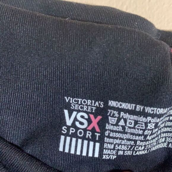Victoria’s Secret Sport Black & Grey Crop Leggings - Picture 3 of 3